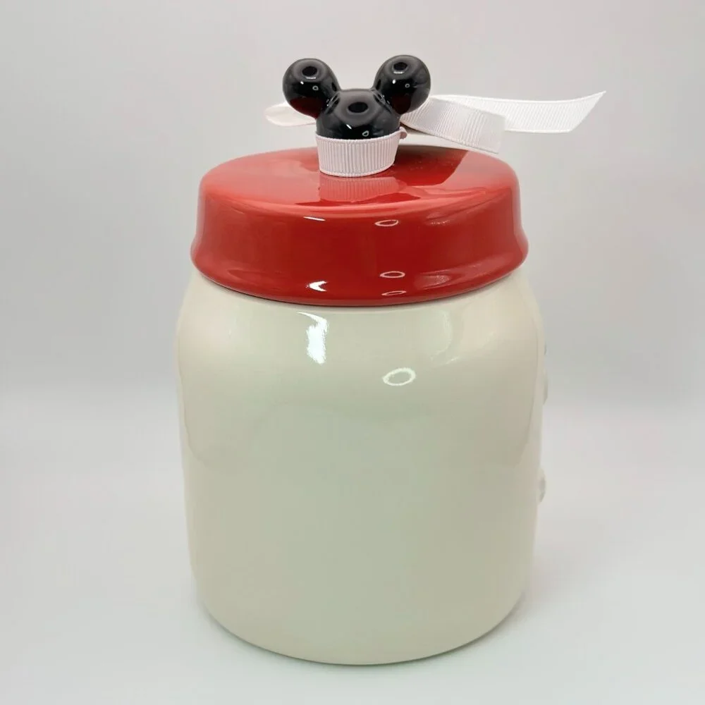 Mickey and Minnie Mouse jar by Rae Dunn | Treat jar by Rae Dunn | Cookie jar - Picture 5 of 6